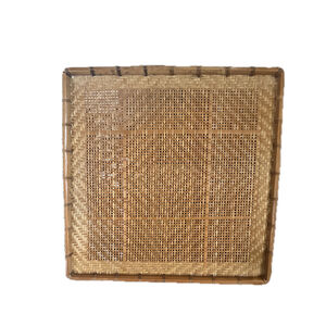 Square Rattan Tray 16 in x 16 in